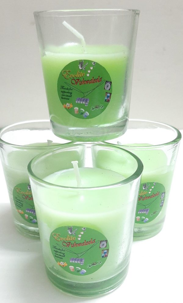 Evolite Votive Scented Glass Candles Pack of 2 (Citronella)