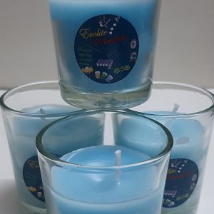 Evolite Votive Scented Glass Candles Pack of 2 (Aqua fresh)