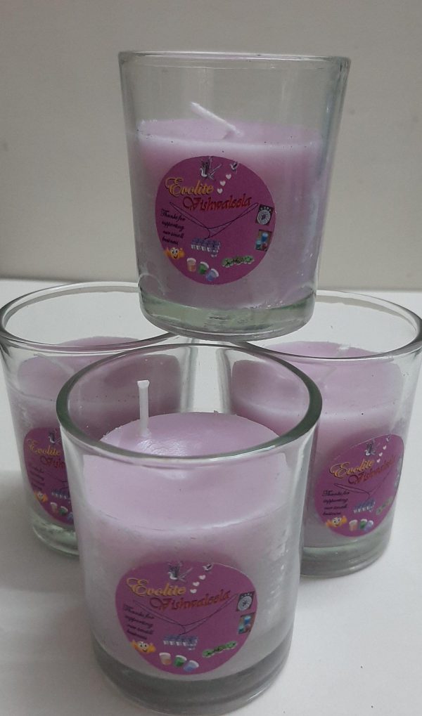 Evolite Votive  Scented Glass Candles Pack of 2 (Raat ki Rani)