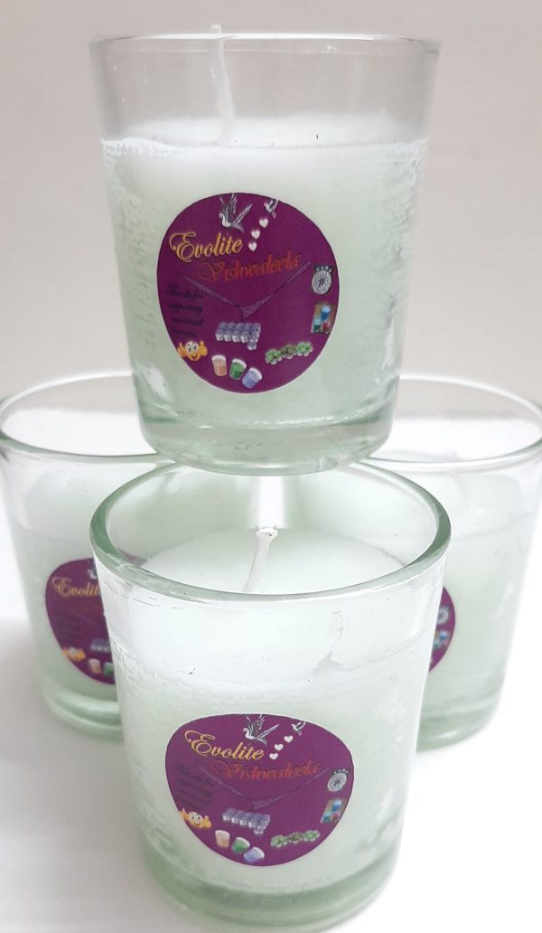 Evolite Votive Scented Glass Candles Pack of 2 (Dhoom)