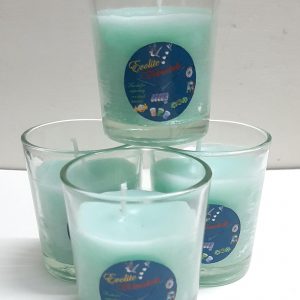 Evolite Votive  Scented Glass Candles Pack of 2 (Lemongrass)